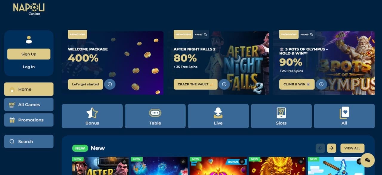 Napoli Casino — Real Money Slot Games